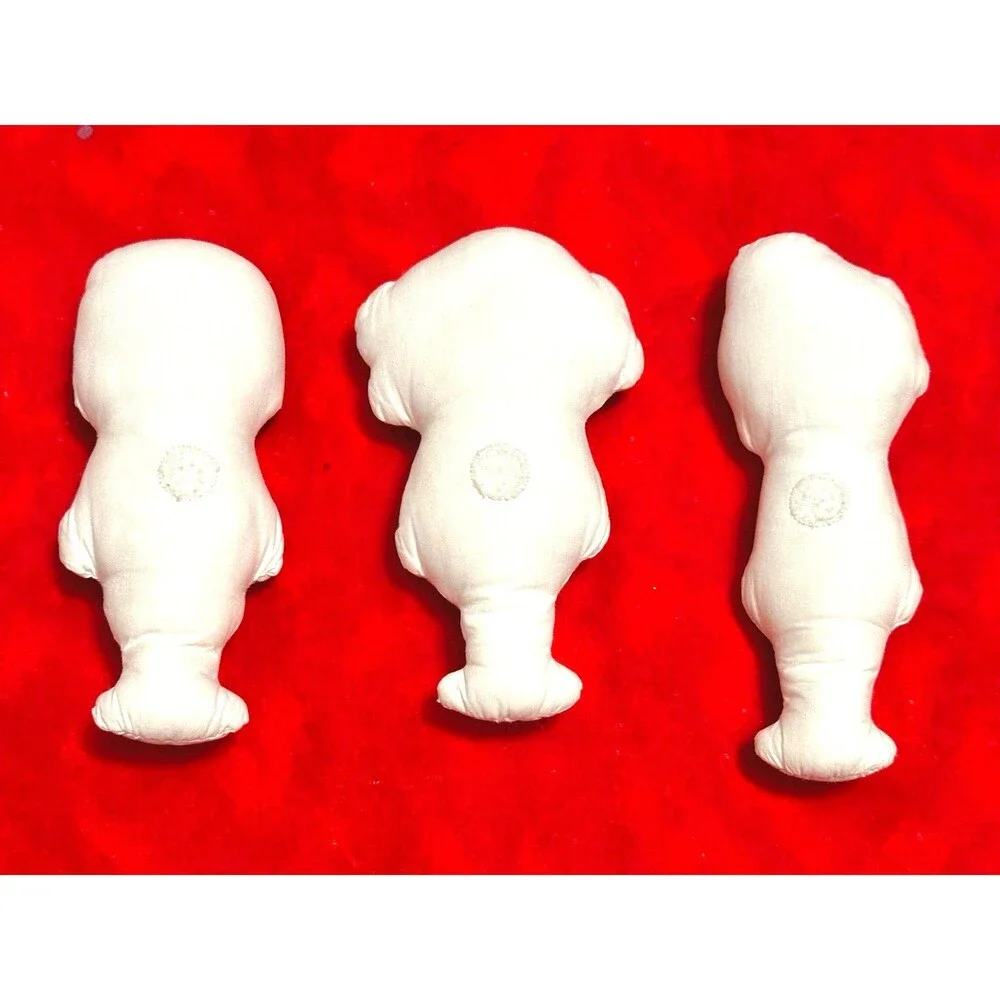 3 Girl Girls Stuffed Cloth Dolls Toys Play Figure Story Dollhouse People